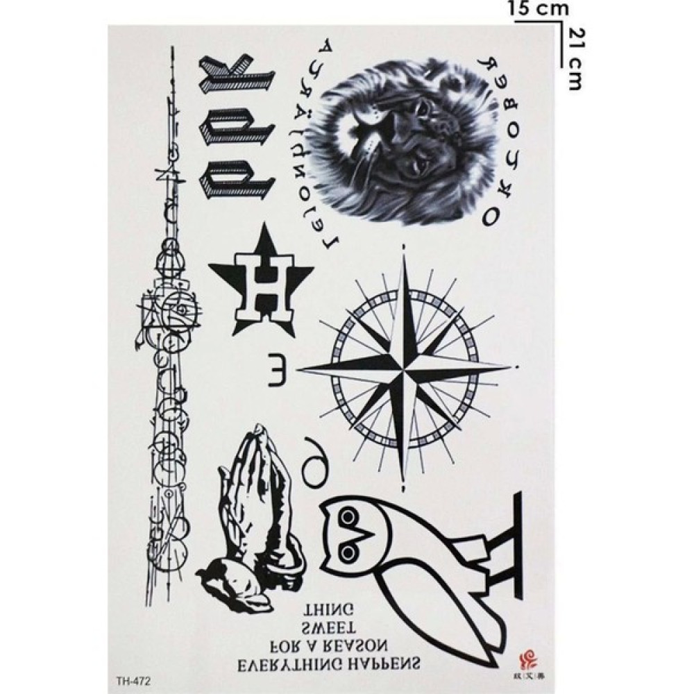 PRVT Geçici Karışık ve Aslan Dövme Tattoo Altın, Takı & Aksesuar Fiyatı