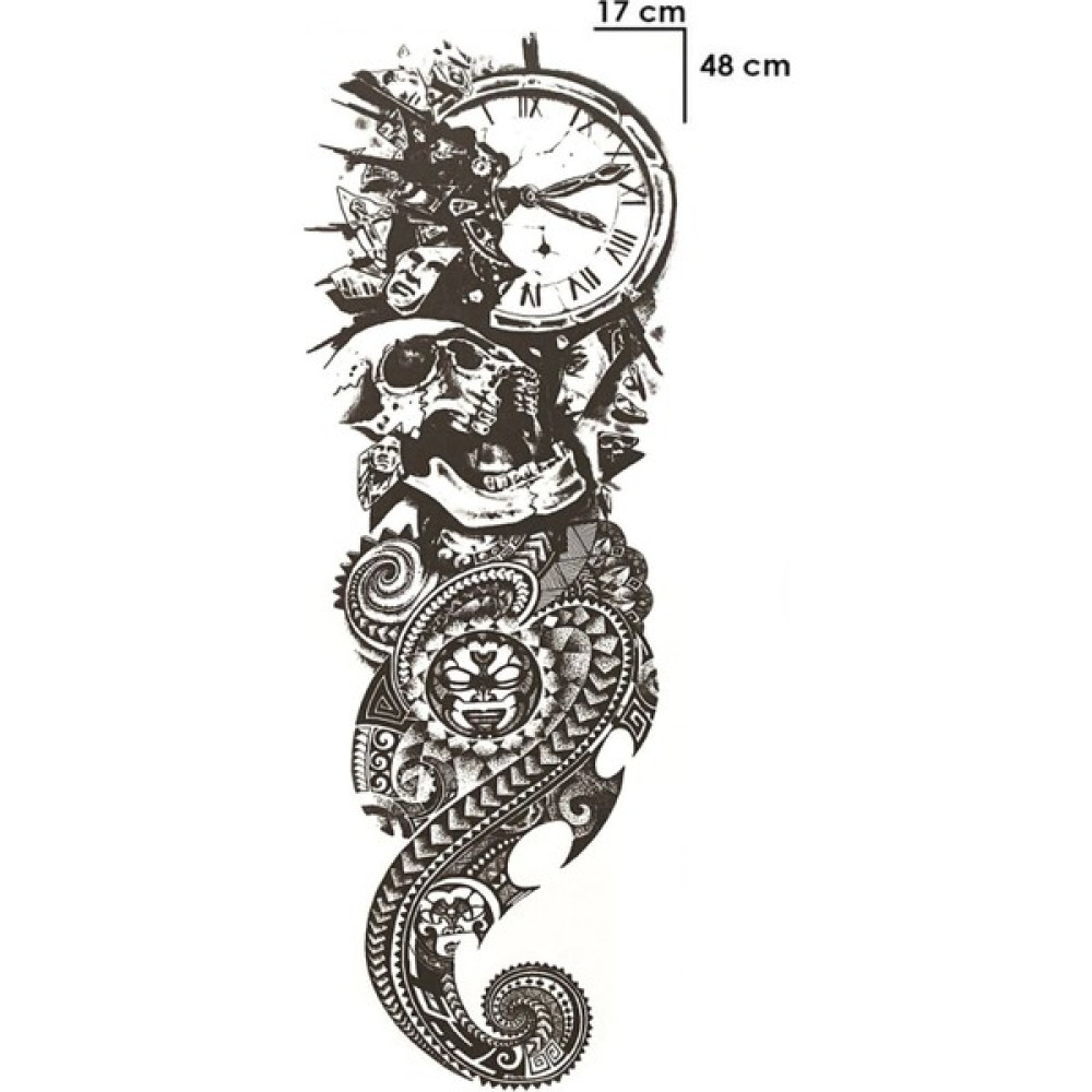 PRVT Geçici Kurukafa ve Saat Kol Dövme Tattoo Altın, Takı & Aksesuar Fiyatı