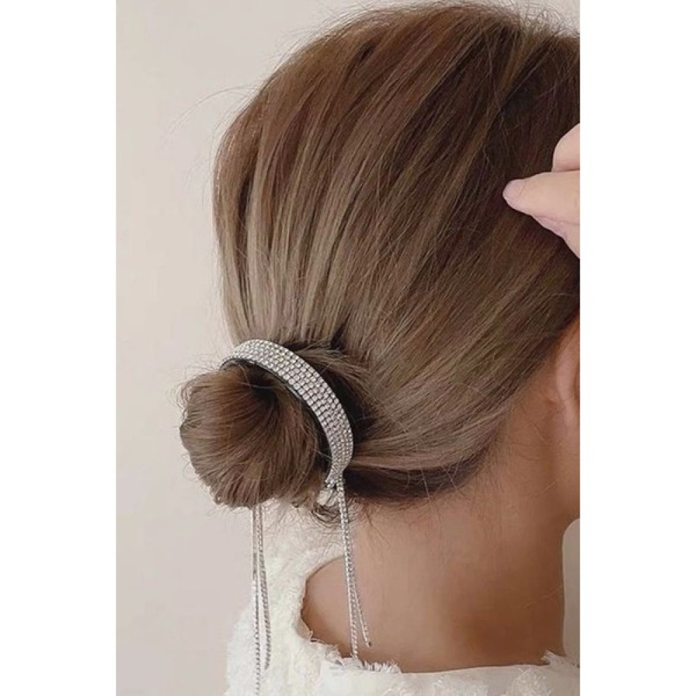 PRVT Gümüş Renk Taşlı Topuz Toka Toka, Taç & Saç Bandı Fiyatı