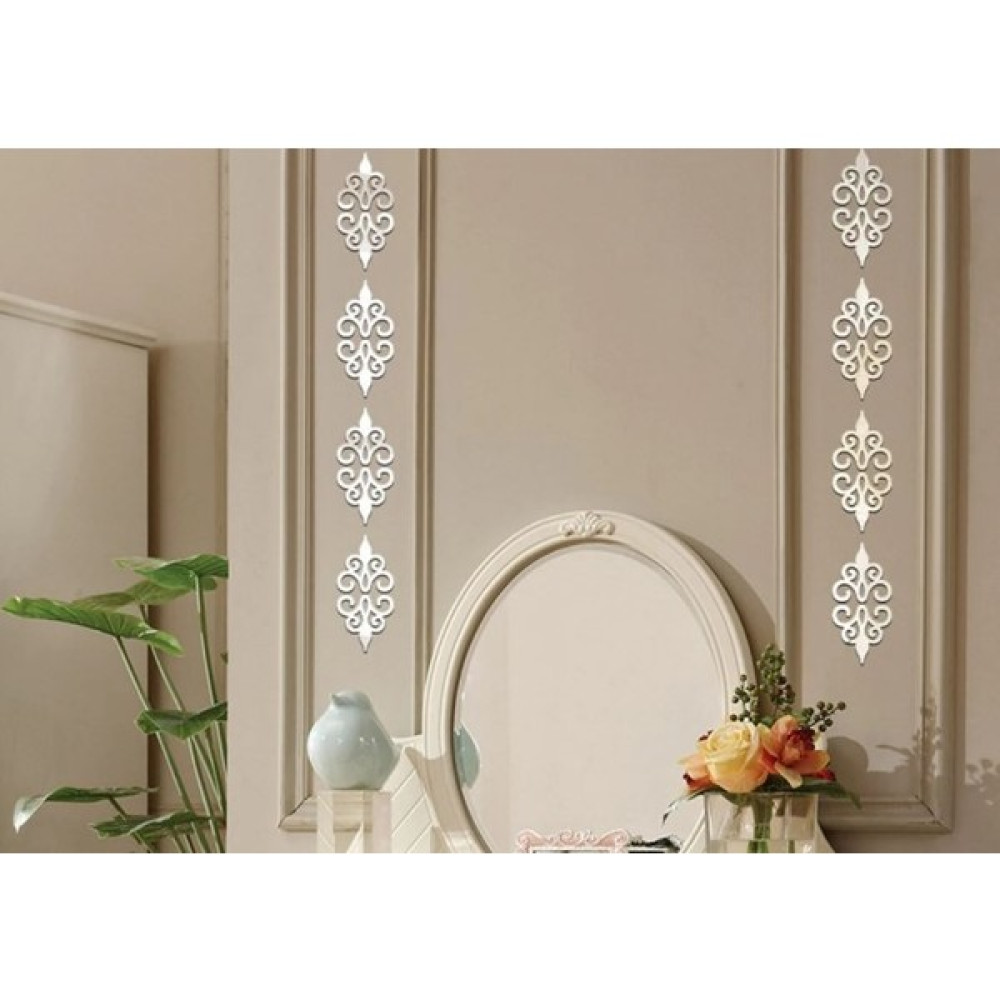 Ps Stickers Dekor Süs Bordür Ayna Gümüş 10X Pleksi Dekoratif Bordür Ayna Antre 7*7cm Süs Duvar Tavan Dekoru Ev & Dekorasyon Aksesuarları Fiyatı