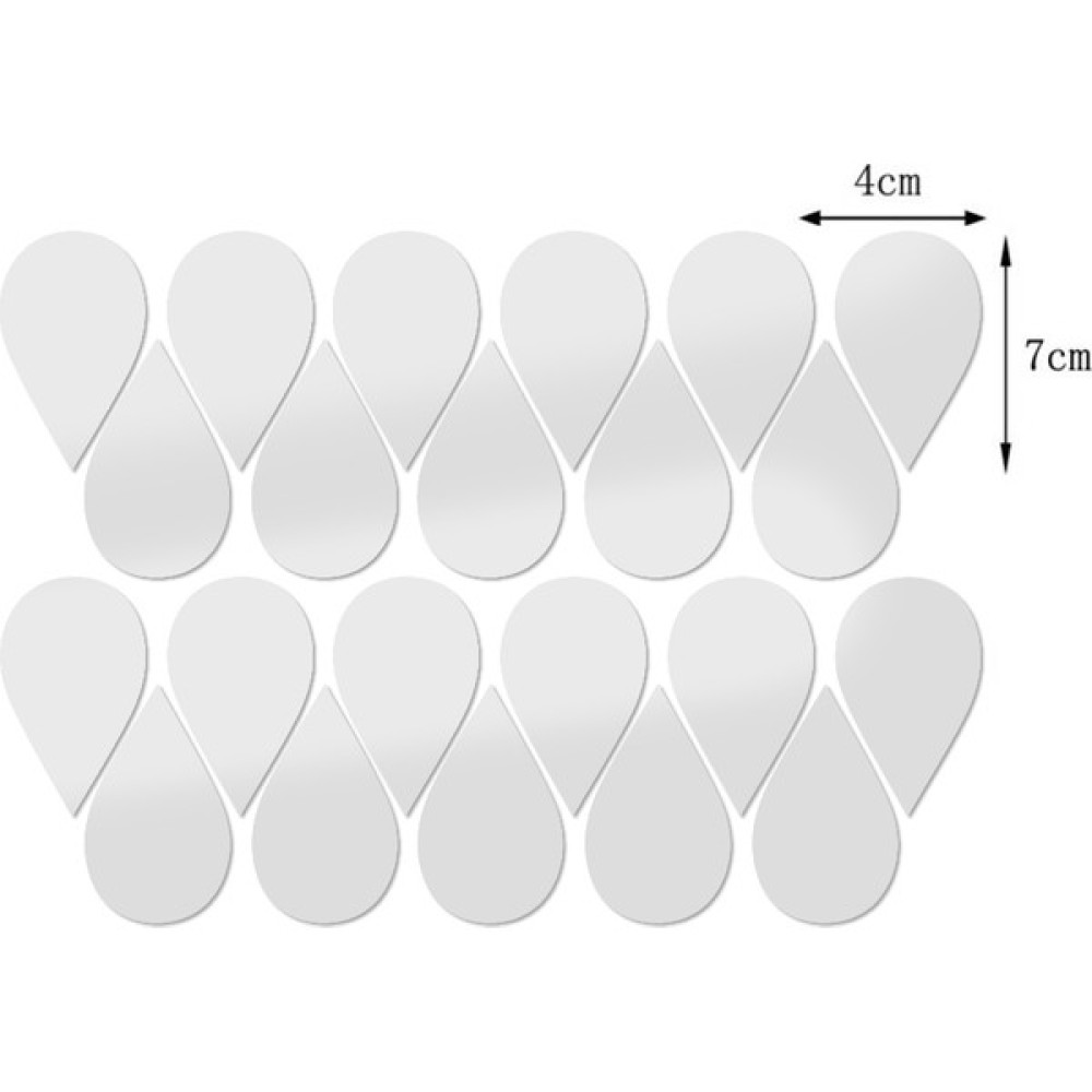 Ps Stickers Pleksi Süs 4*6 cm 22X Adet Gümüş Damla Süs Tavan Duvar Dekoratif Ayna Fiyatı