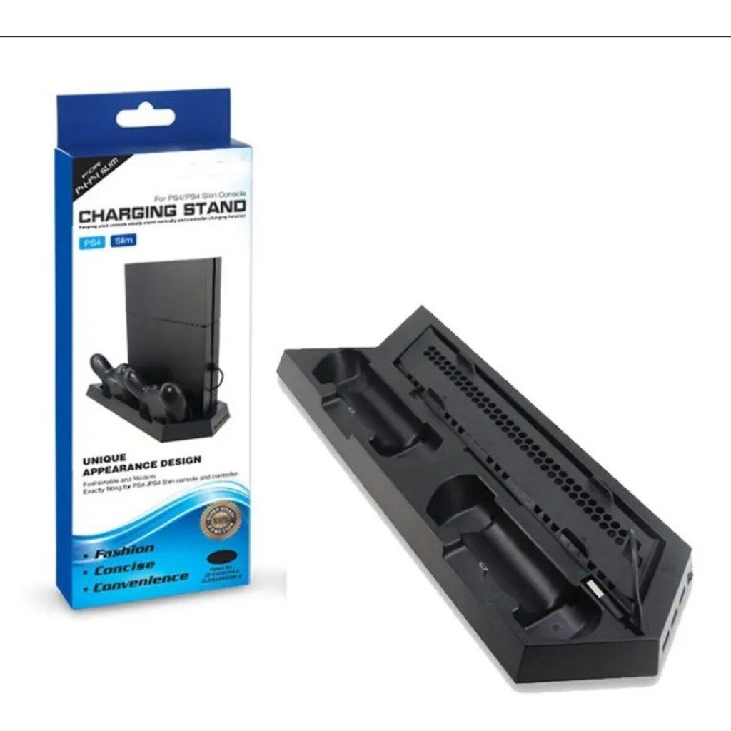 Ps4 Fat/ps4 Slim/ps4 Pro Uyumlu Soğutucu Fan Joystick Şarj Dikey Stand - Siyah Diğer Fiyatı