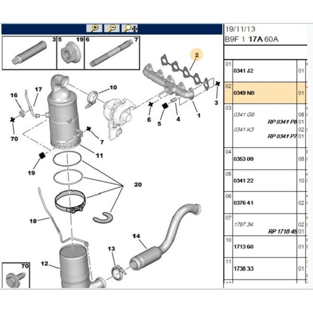 Psa Eksoz Manifold Contası Tüm SERI(0349N0-41706021) Oto Boyaları Fiyatı