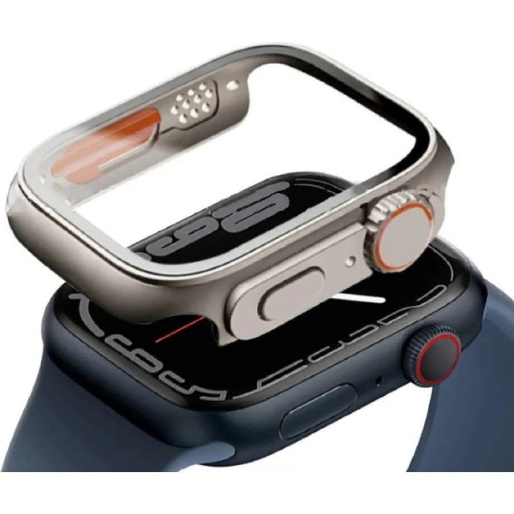 PSGT Apple Için Ultra Yükseltme Temperli Cam Kapak 8 7 6 5 4 3 2 1 Görünüm Değişikliği ULTRA49MM Çerçeve Ap - 45 Cep Telefonu Ekran Koruyucusu Fiyatı