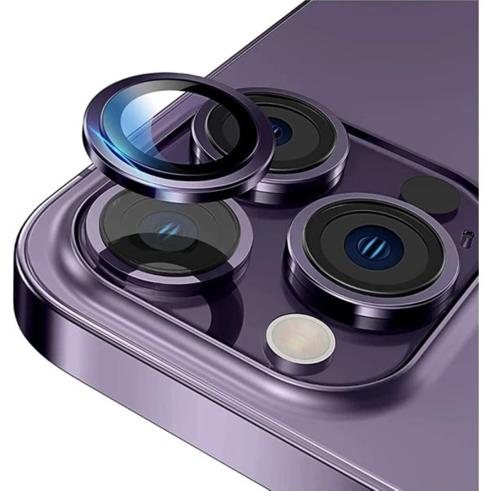 PSGT Apple iPhone 14 Pro Uyumlu ve Apple iPhone 14 Pro Max Uyumlu Metal Kamera Lens Koruyucu - Mor Cep Telefonu Ekran Koruyucusu Fiyatı