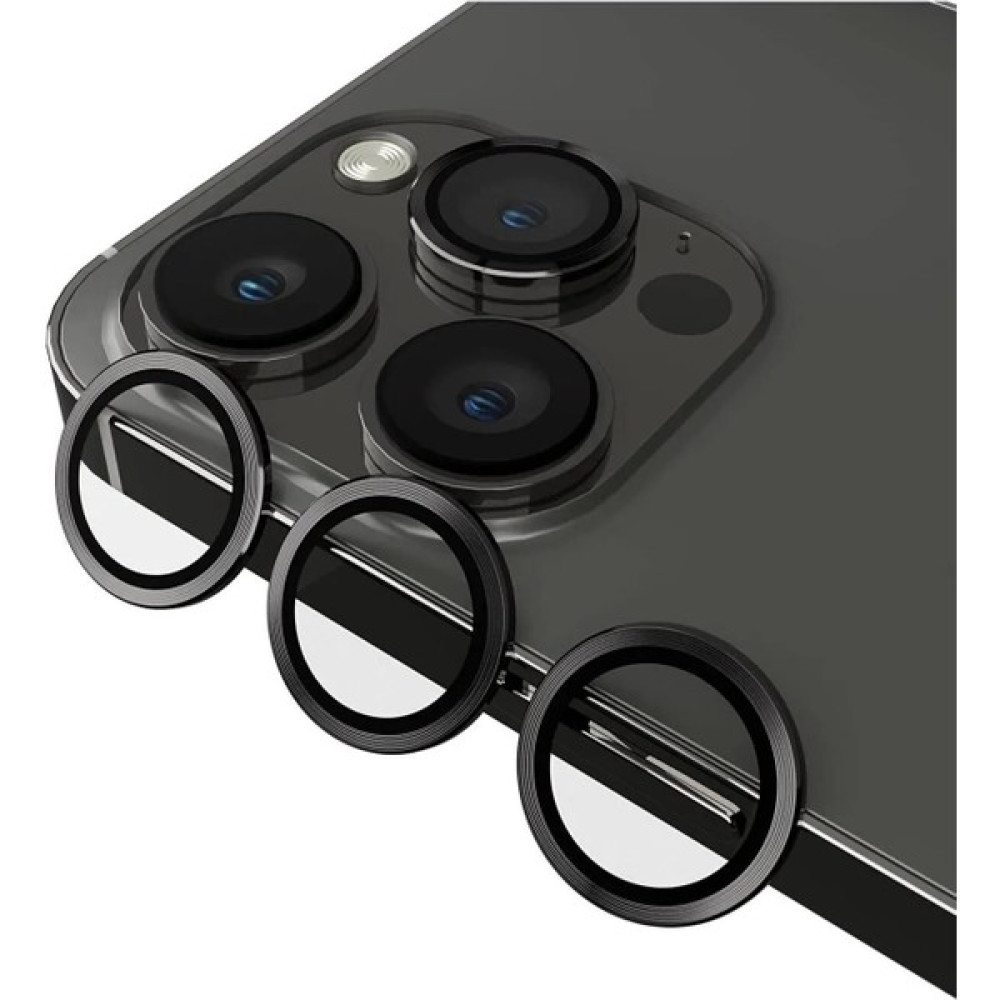 PSGT Apple iPhone 14 Pro Uyumlu ve Apple iPhone 14 Pro Max Uyumlu Metal Kamera Lens Koruyucu - Siyah Cep Telefonu Ekran Koruyucusu Fiyatı