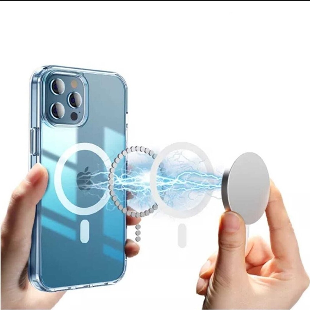 PSGT Iphone 12 Pro Kılıf Magsafe Wireless Şarj Destekli Şeffaf Kapak Magnetic Crystal Case Cep Telefonu Kılıfı Fiyatı