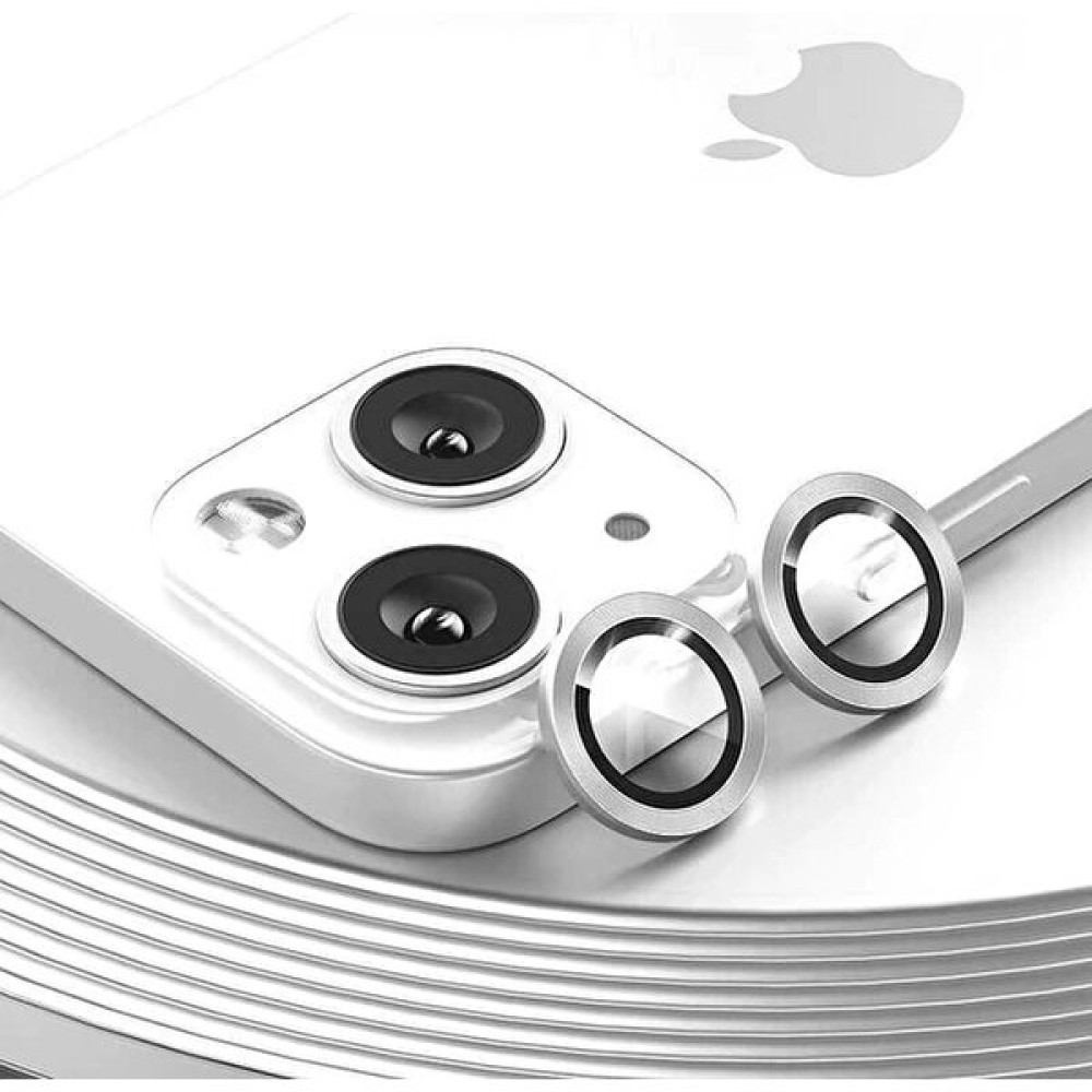 PSGT  ıphone 13/13 Mini Uyumlu Alüminyum Alaşım 3D Kamera Lens Koruyucu Gümüş - iPhone 13 Cep Telefonu Ekran Koruyucusu Fiyatı