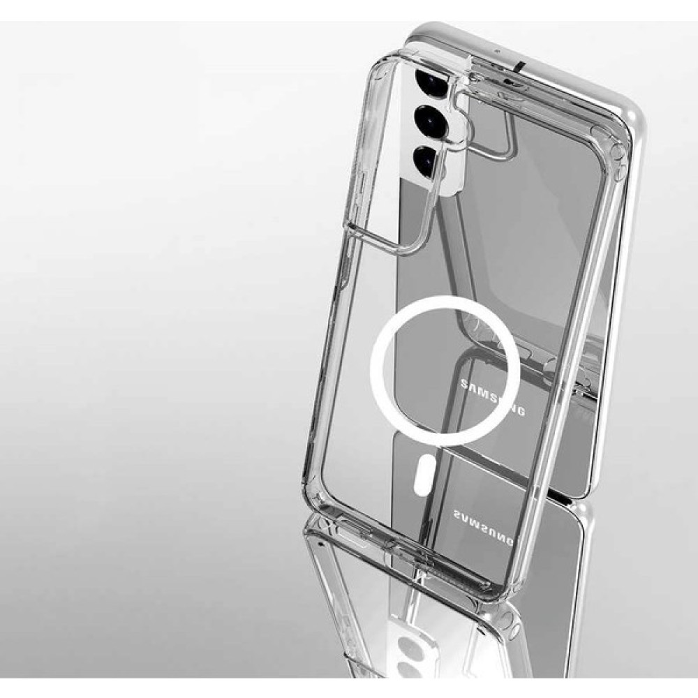 PSGT Samsung Galaxy ile Uyumlu Kılıf Şeffaf Silikon, Wireless Magsafe ile Uyumlu Kapak - Galaxy S23 Plus 5G - Beyaz Cep Telefonu Kılıfı Fiyatı
