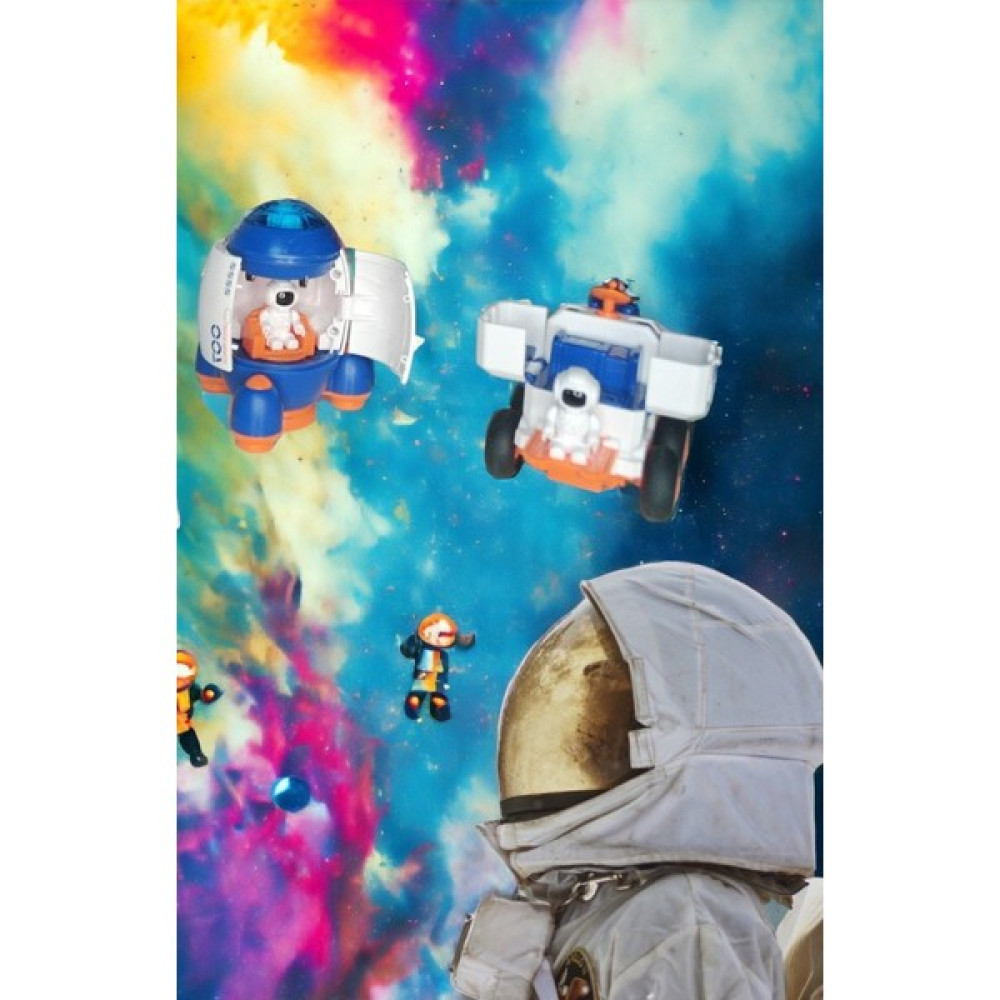 Pshoplay Sürtmeli Astronot Uzay Roketi - 2 Astronot Figürlü Yaratıcı Oyun Seti - Beyaz Eğitici Oyuncak Fiyatı