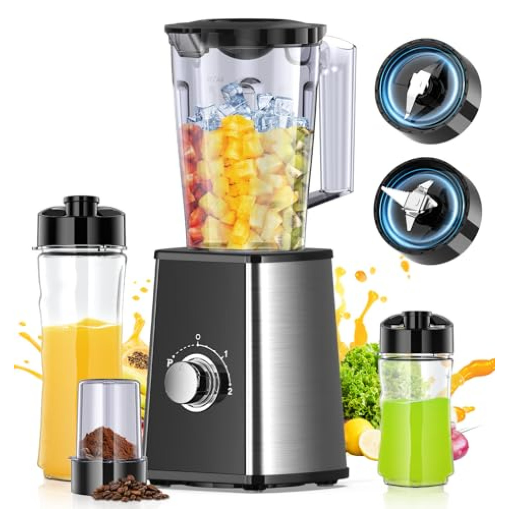 PSIIDAN Blenders for Smoothies, Smoothie Blender, Personal Smoothies and Shakes Maker, with Coffee Grinder and 2 To-Go Cups, Countertop Blender for Kitchen, BPA Free Kitchen Robots Fiyatı