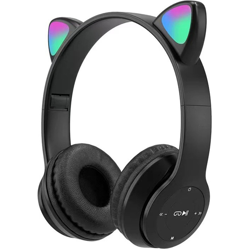 Psl P47M Cat Ear Kedi Kulaklı Kulak Üstü Kablosuz Bluetooth Kulaklık - Siyah Bluetooth Kulaklık Fiyatı