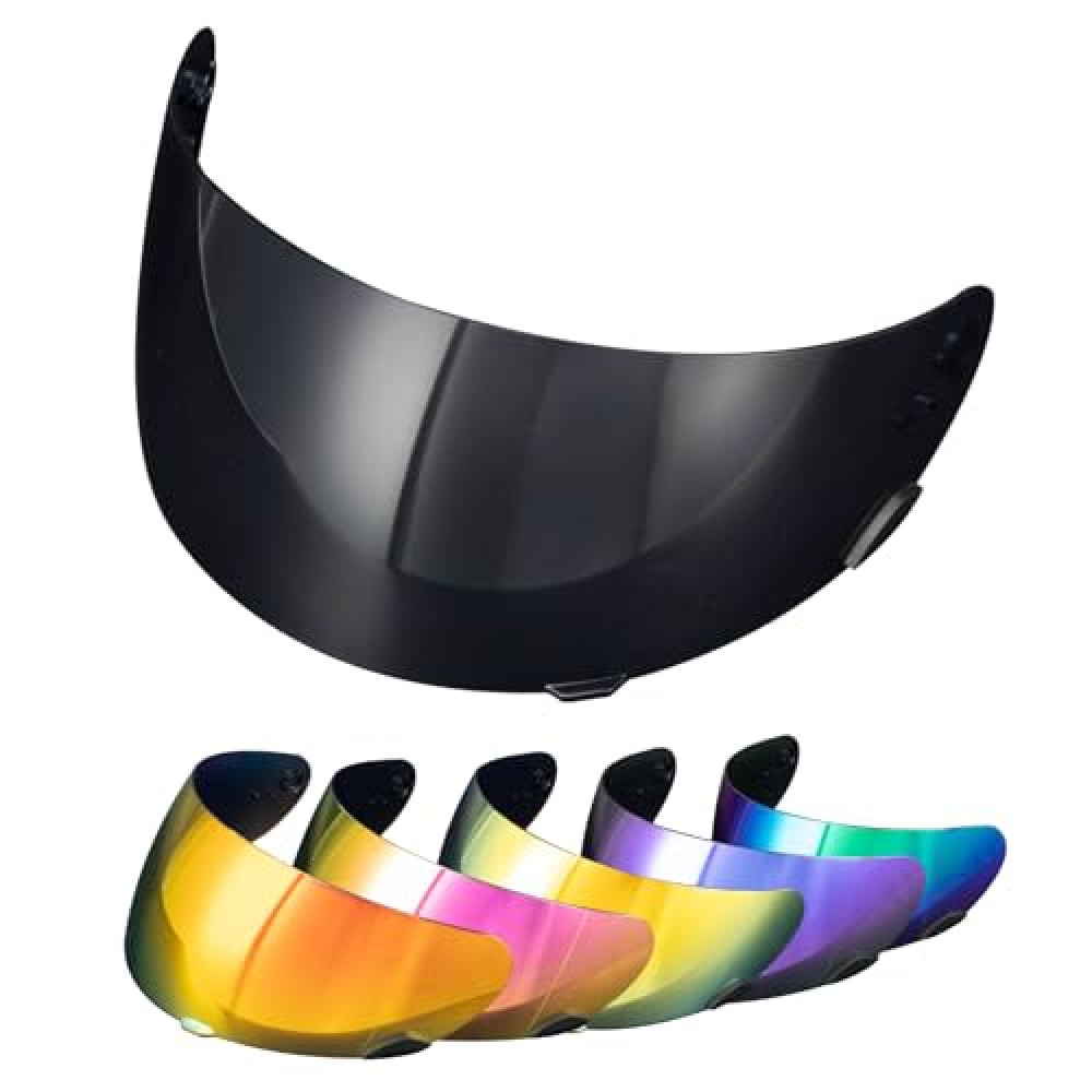 psler Qualifier Visor- Qualifier Helmet Visor Motorcycle Face Shield Accessories Replacement for Bell Qualifier/Star/Vortex/RS-1/Revolver,Black