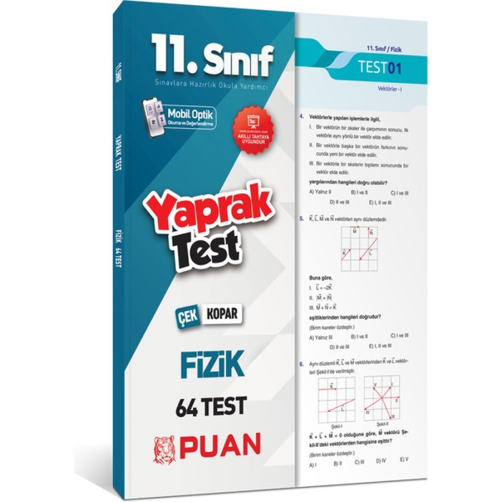 Puan Yayınları 11. Sınıf Fizik Yaprak Test Ders Sınav Kitapları Fiyatı