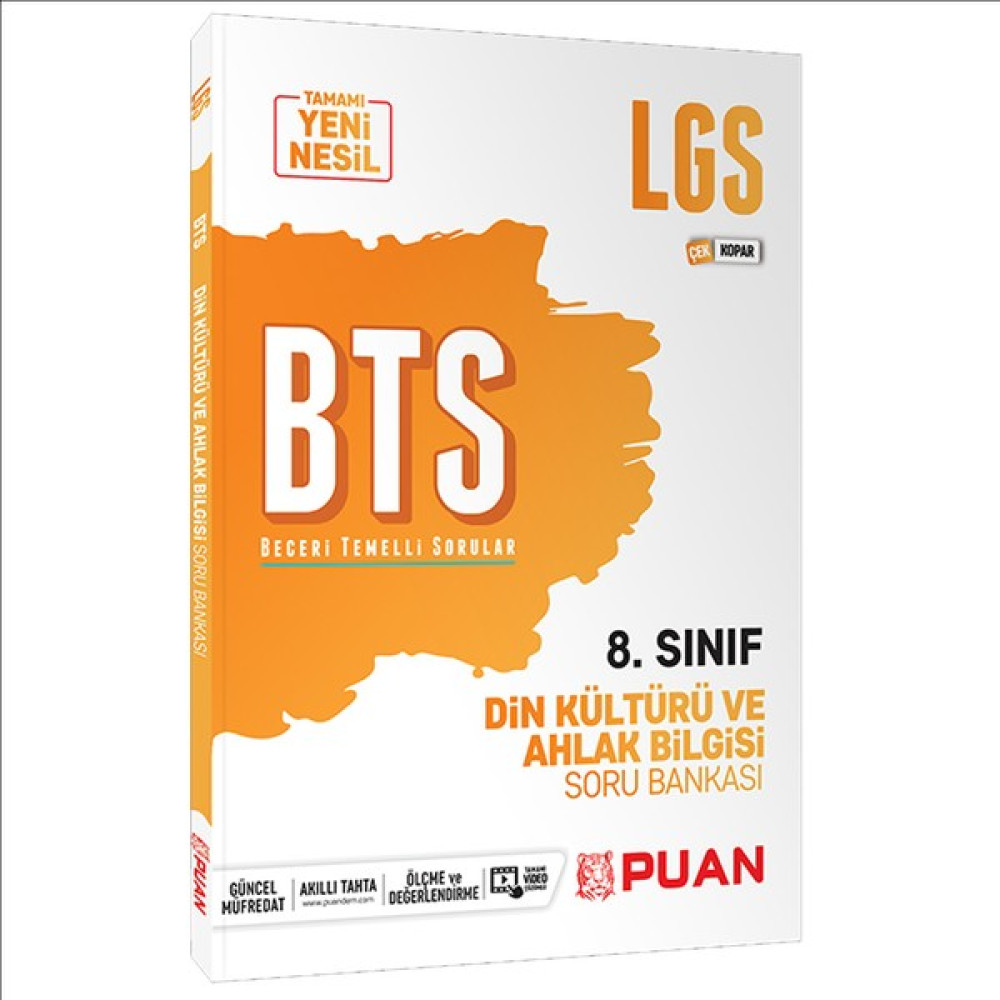 Puan Yayınları 8. Sınıf LGS Din Kültürü ve Ahlak Bilgisi BTS Beceri Temelli Soru Bankası Kaynak Kitapları Fiyatı