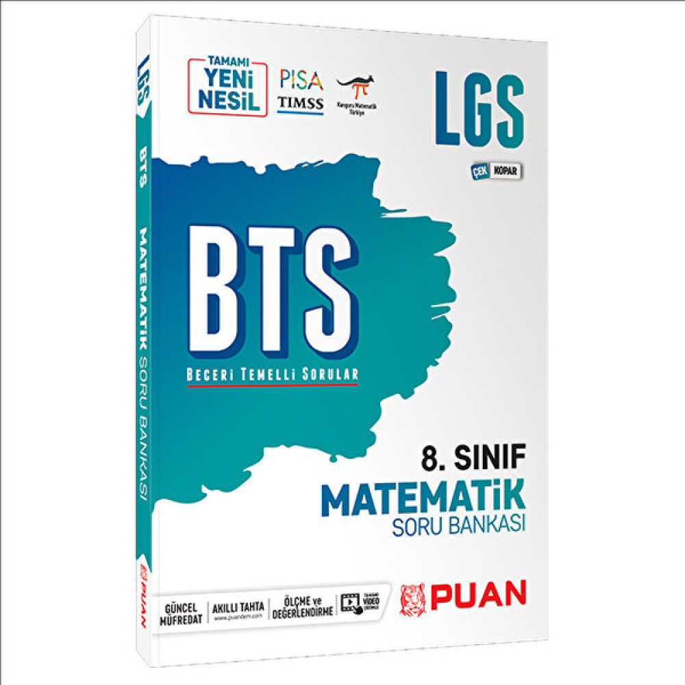Puan Yayınları 8. Sınıf LGS Matematik BTS Beceri Temelli Soru Bankası Kaynak Kitapları Fiyatı