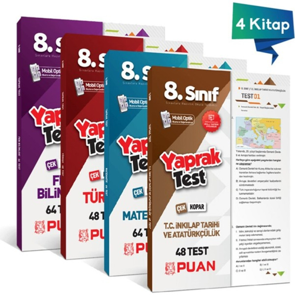 Puan Yayınları 8. Sınıf Lgs Tüm Dersler Yaprak Test Ders Sınav Kitapları Fiyatı