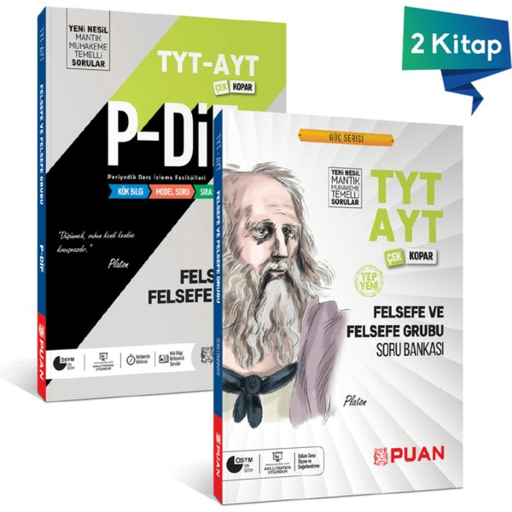 Puan Yayınları TYT AYT Felsefe ve Felsefe Grubu Pdif Konu Anlatım Fasikülü + TYT AYT Felsefe Soru Bankası (Ciltli) Görevde Yükselme Sınavları Kitapları Fiyatı
