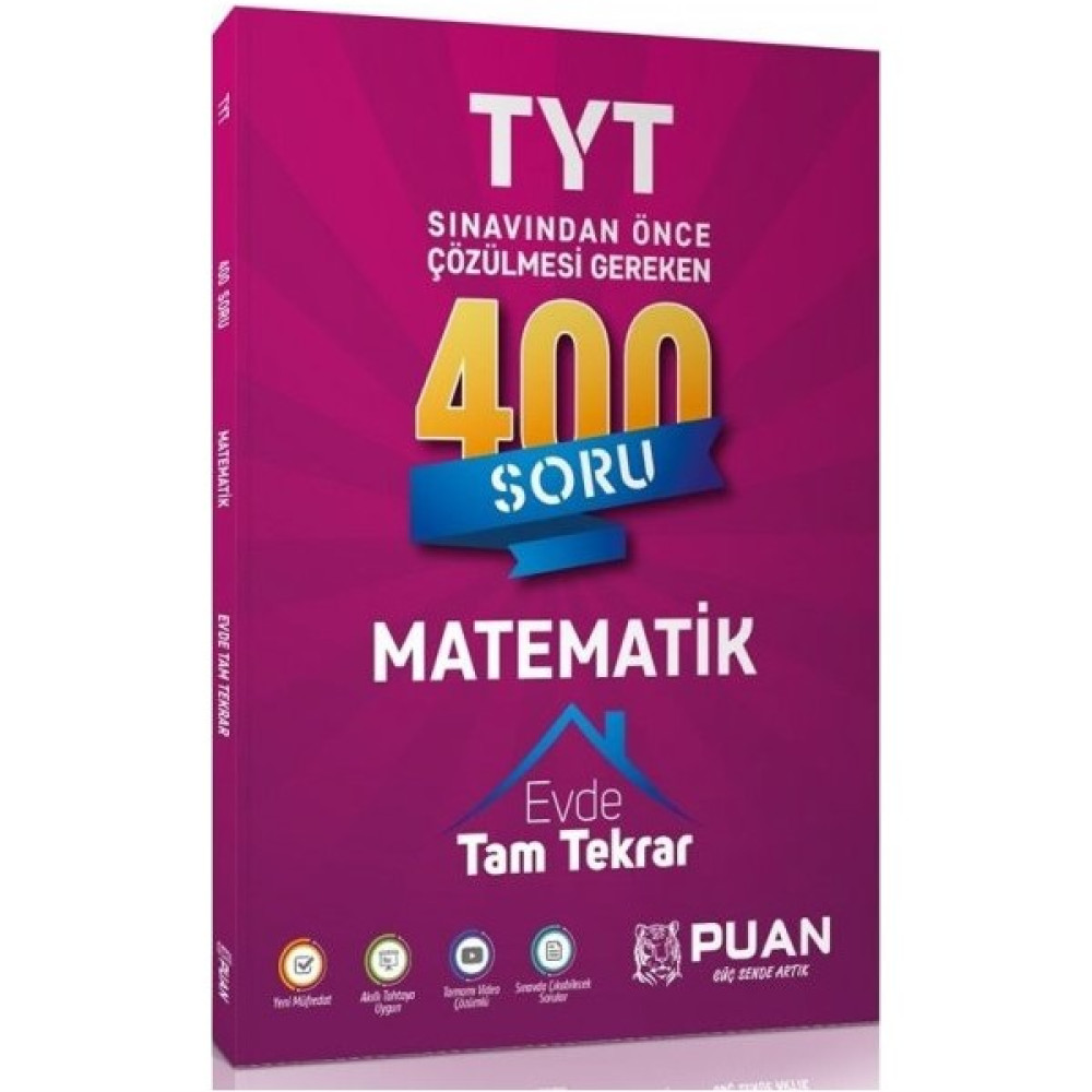 Puan Yayınları TYT Matematik Evde Tam Tekrar Çözümlü 400 Soru Matematik Fiyatı
