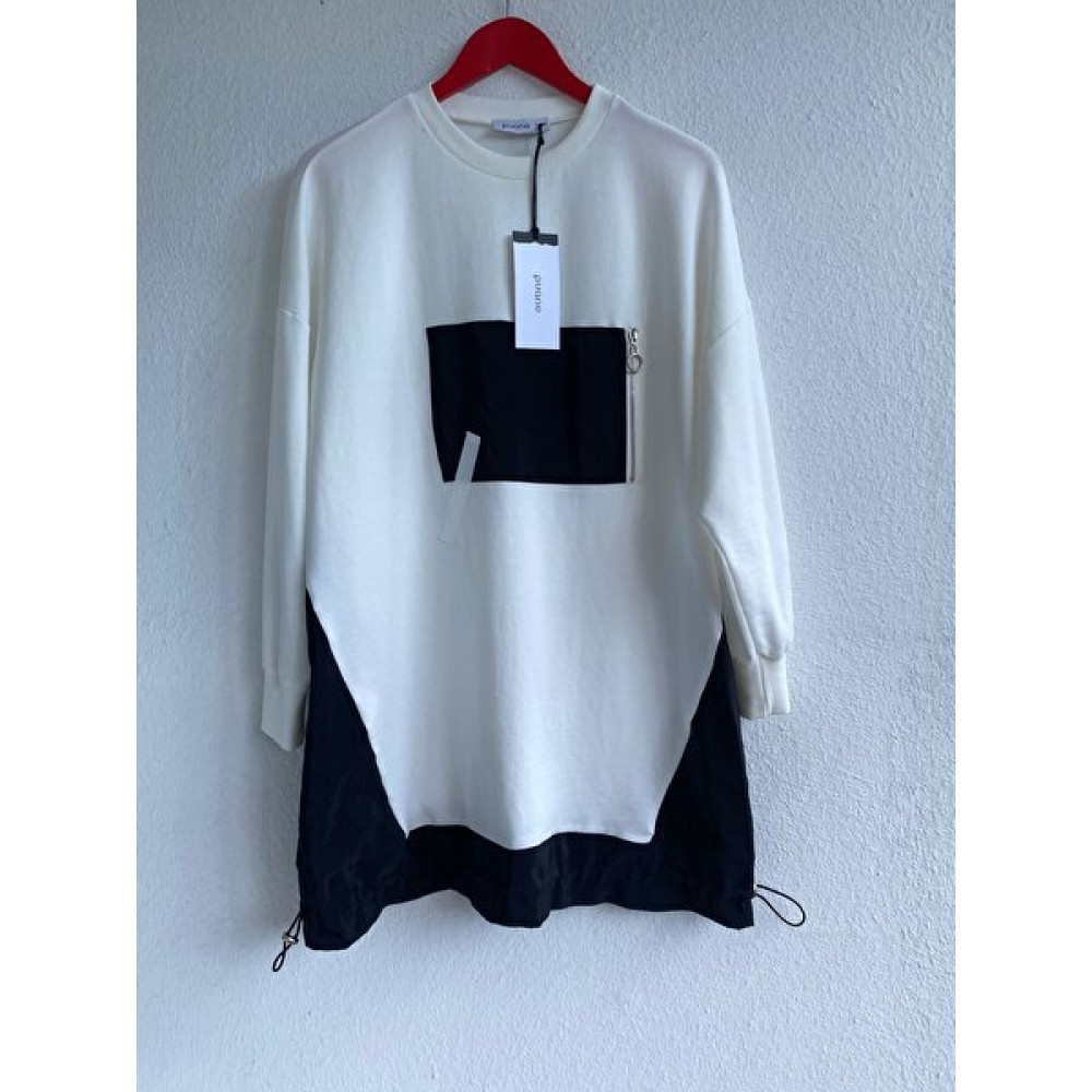 Puane Bol Kalıp Paraşüt Kumaş Detaylı Tunik 10408 Tunik Fiyatı
