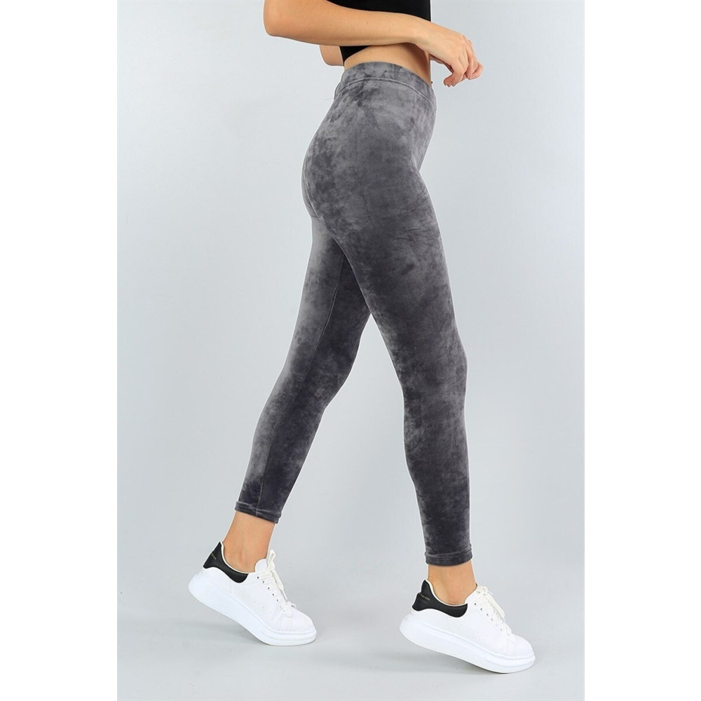 PUCKA FASHION Mb-moda Bizimle Antrasit Kadife Tayt XL Beden Tayt Fiyatı