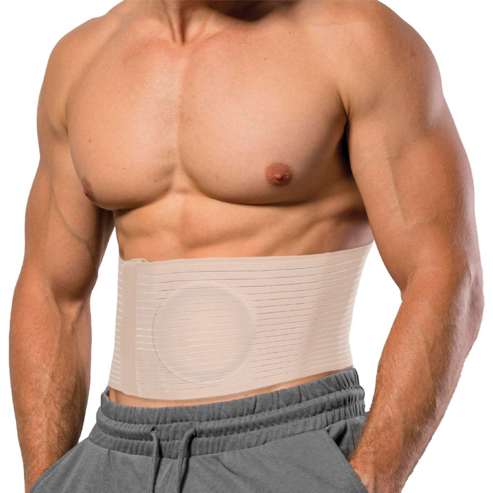 Pucka Göbek Fıtığı Korsesi - Premium Destek Pedi - Nefes Alan Esnek Kumaş - Bej-Siyah Renk Seçeneği - L-XL - Bej Korse Fiyatı