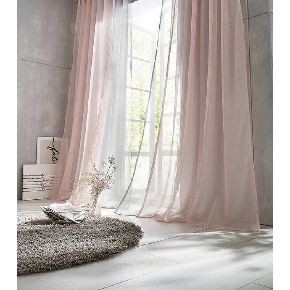 Pudra Pembe Çocuk Odası Tül Perde - Etek Kurşunlu - PD100 - 190 x 260 cm Tül Perde Fiyatı