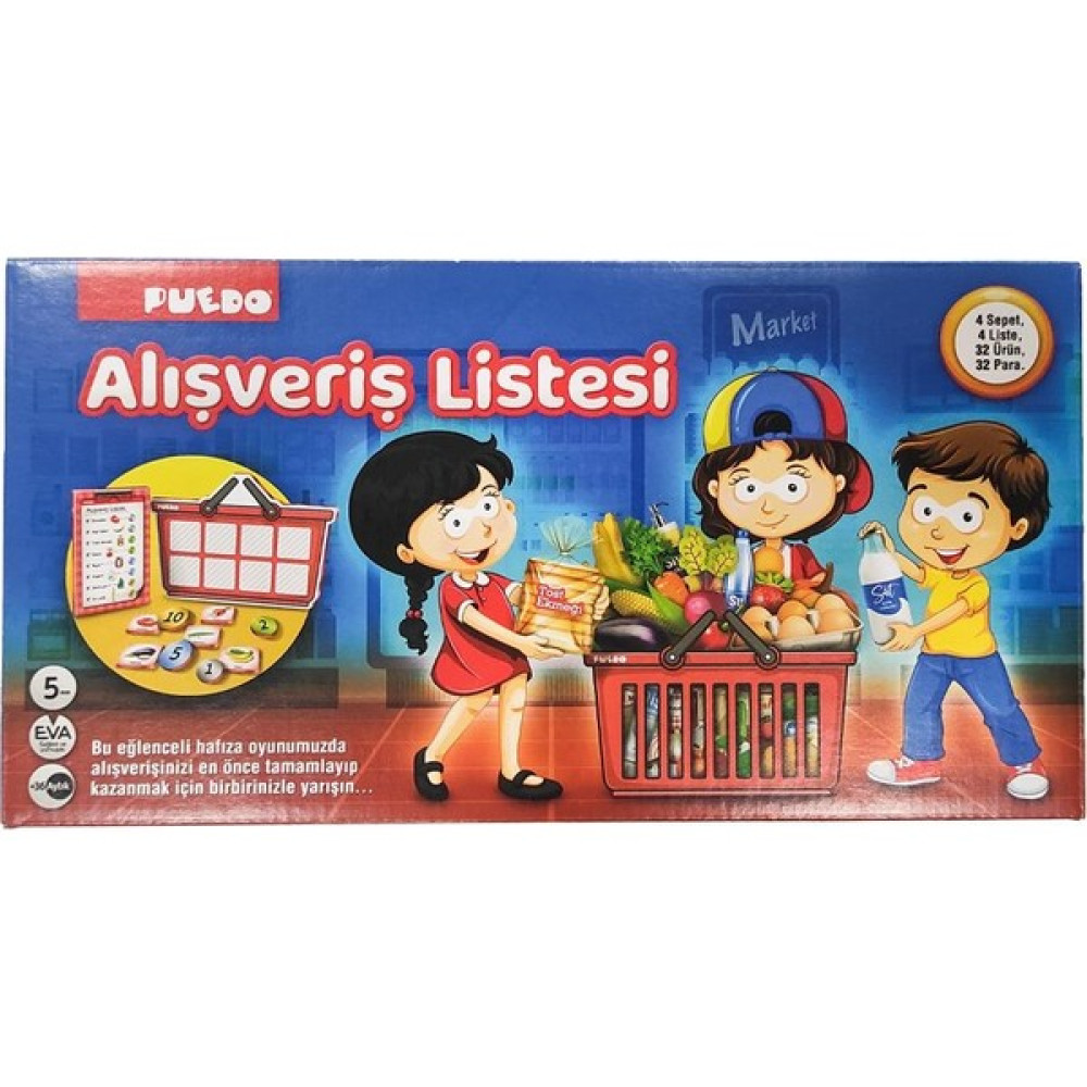 Puedo Alışveriş Listesi Oyunu - Renkli Eğitici Oyuncak Fiyatı