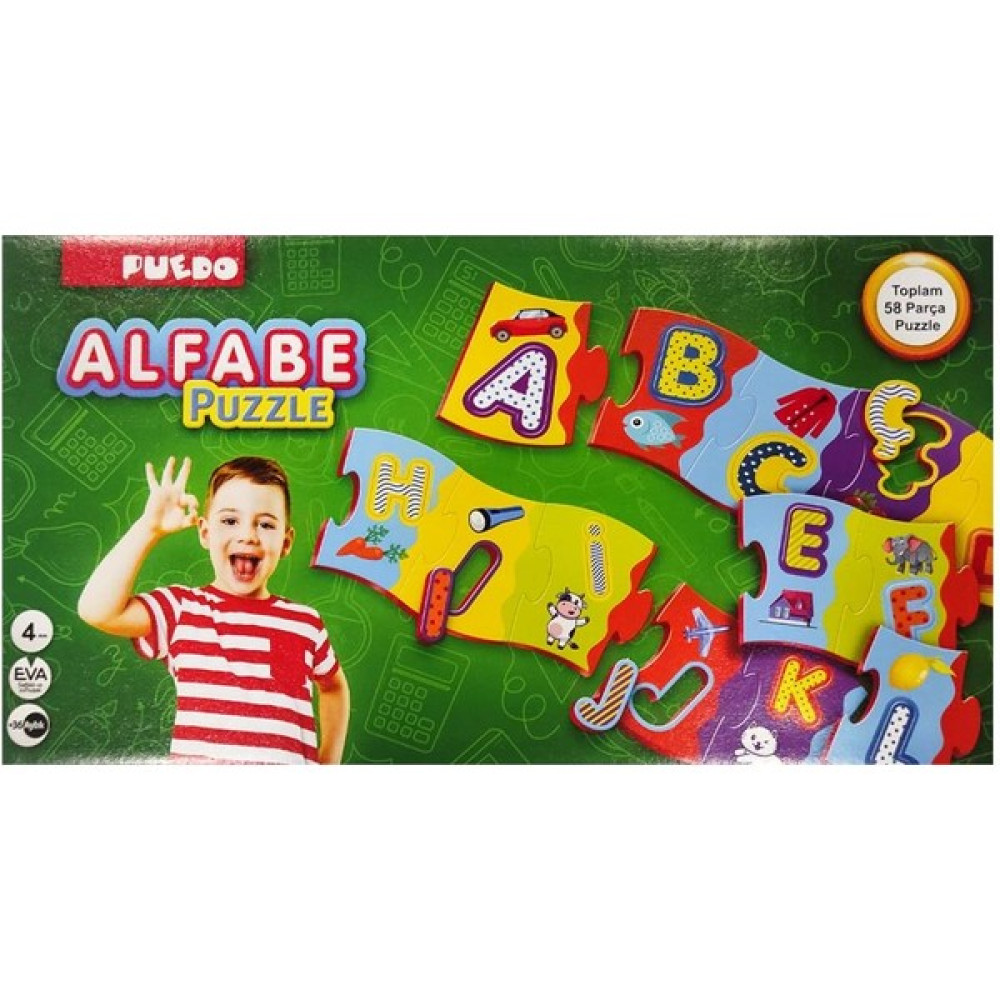 Puedo Eğitici Alfabe Eva Puzzle 58 Parça 3+ Yaş - Renkli Eğitici Oyuncak Fiyatı