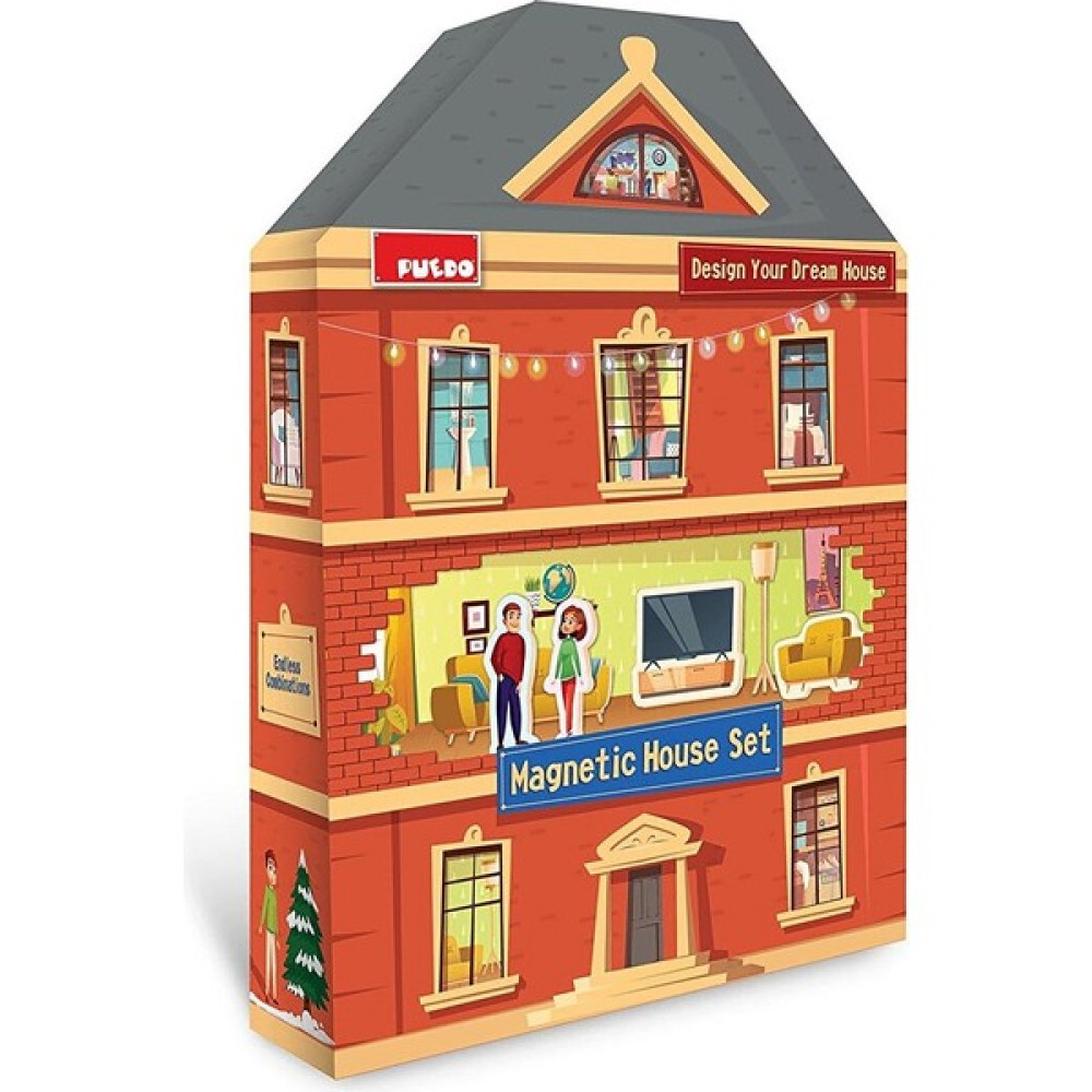 Puedo Magnetic House Set / Eğlenceli Oyuncak Yaratıcı / Mıknatıslı Oyun Evi / 100 Parça / +3 Yaş Oyun Seti Fiyatı