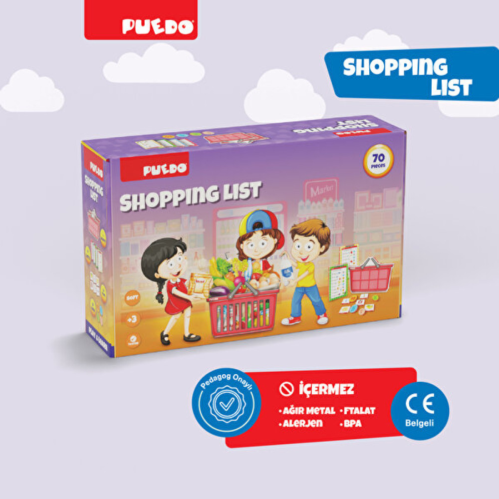 Puedo Shopping List / Eğitici Oyuncak / Alışveriş ve Parayı Öğreten Oyun / 70 Parça / +3 Yaş Eğitici Oyuncak Fiyatı