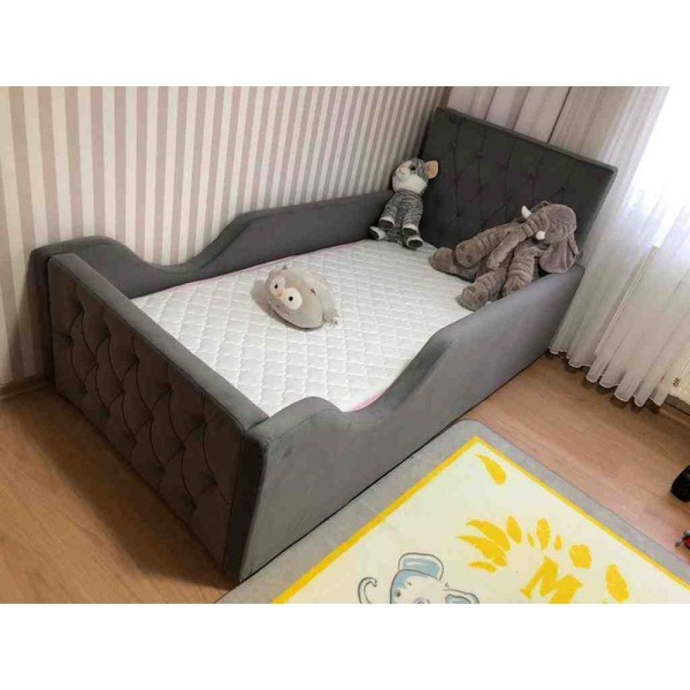 Puf Bebe 90 x 190 Ölçüde Çocuk Yatağı (Iç Yatak Dahildir) - Gri - 90 x 190 cm Karyola Fiyatı