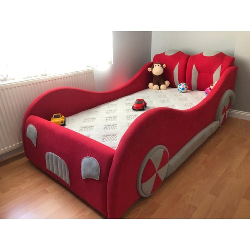 Puf Bebe 90X190 Mdf Arabalı Çocuk Yatağı (Yatak Dahildir) - Kırmızı - 90 x 190 cm Bebek-Çocuk Odası Fiyatı