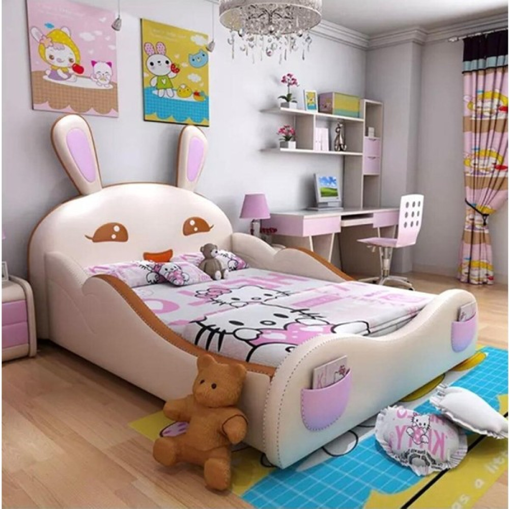 Puf Bebe Montessori 120X200 Tavşan Çocuk Yatağı (Yatak Dahildir) - Krem - 120 x 200 cm Bebek-Çocuk Odası Fiyatı
