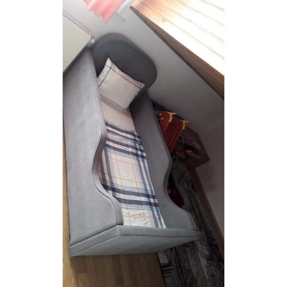 Puf Bebe Montessori 90X190 Mdf Çocuk Yatağı (Yatak Dahildir) - Gri - 90 x 190  cm Bebek-Çocuk Odası Fiyatı