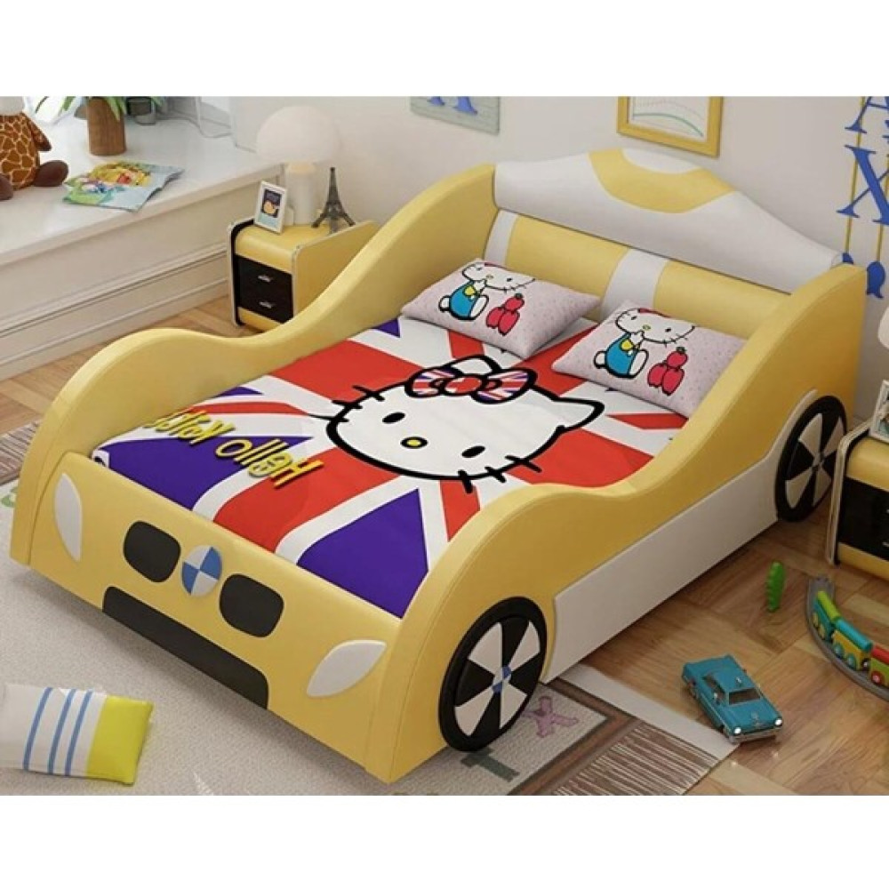 Puf Bebe Montessori Mdf Çocuk Yatağı 90 x 190 cm - Sarı - 90 x 190  cm Bebek-Çocuk Odası Fiyatı
