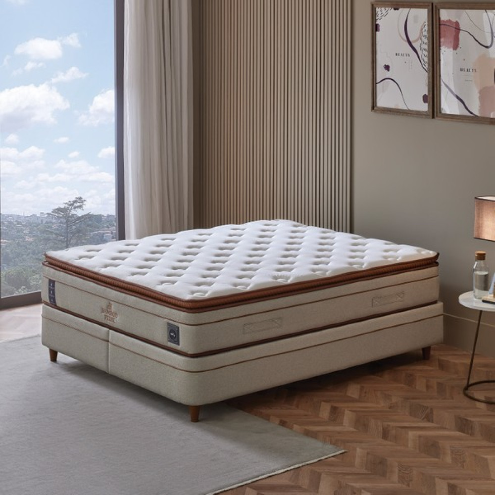 Puffy Bamboo Pedic Pedli Pocket Yaylı Yatak - 180 x 200 cm Yatak Fiyatı