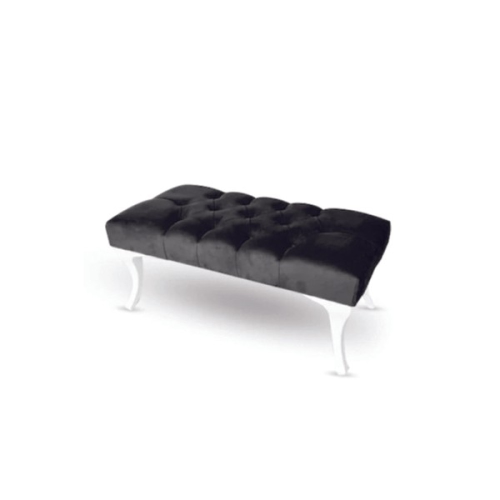 Puffy Home Icon Puff Kapitoneli Kapı Önü Siyah Ayakucu Mutfak Salon Masa Makyaj Koltuğu Siyah Puff Bench Puf Fiyatı