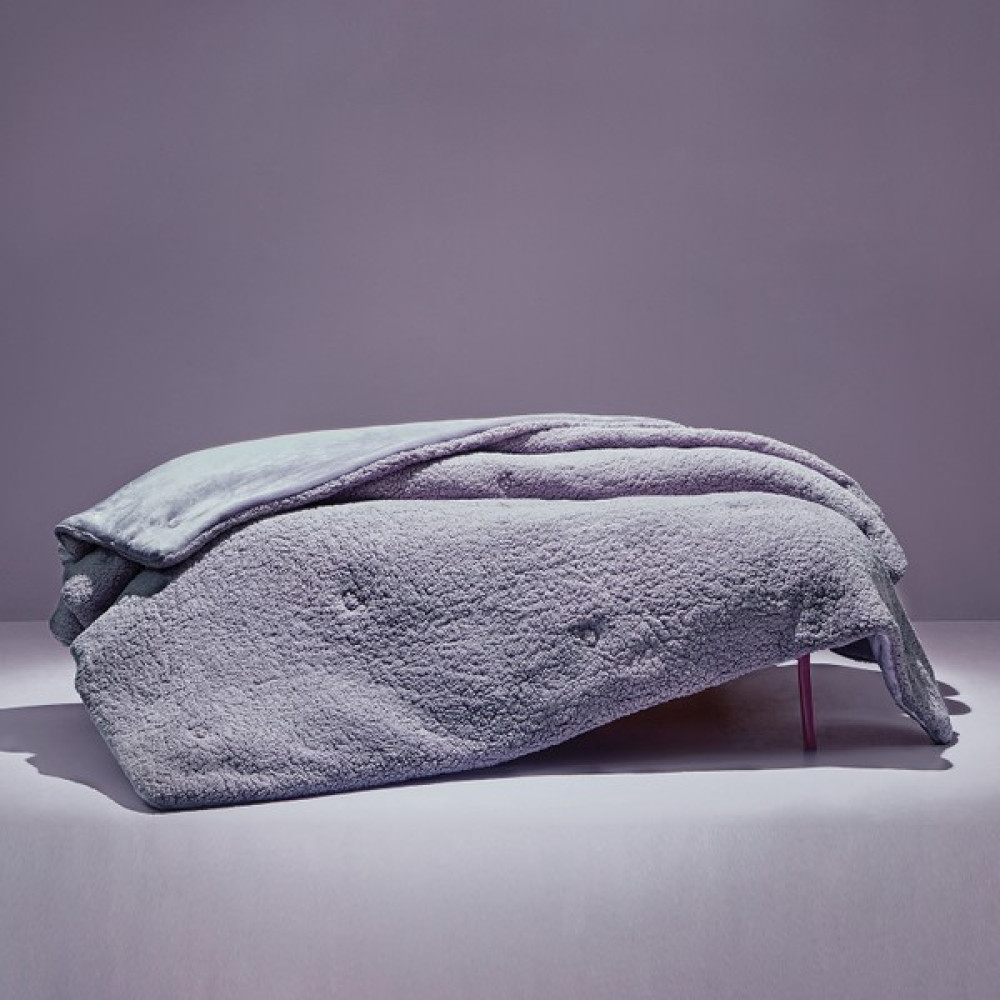 Puffy Mellove Sherpa Tek Kişilik Yorgan - Kül Moru - Mor - 155 x 215 cm Yorgan Fiyatı