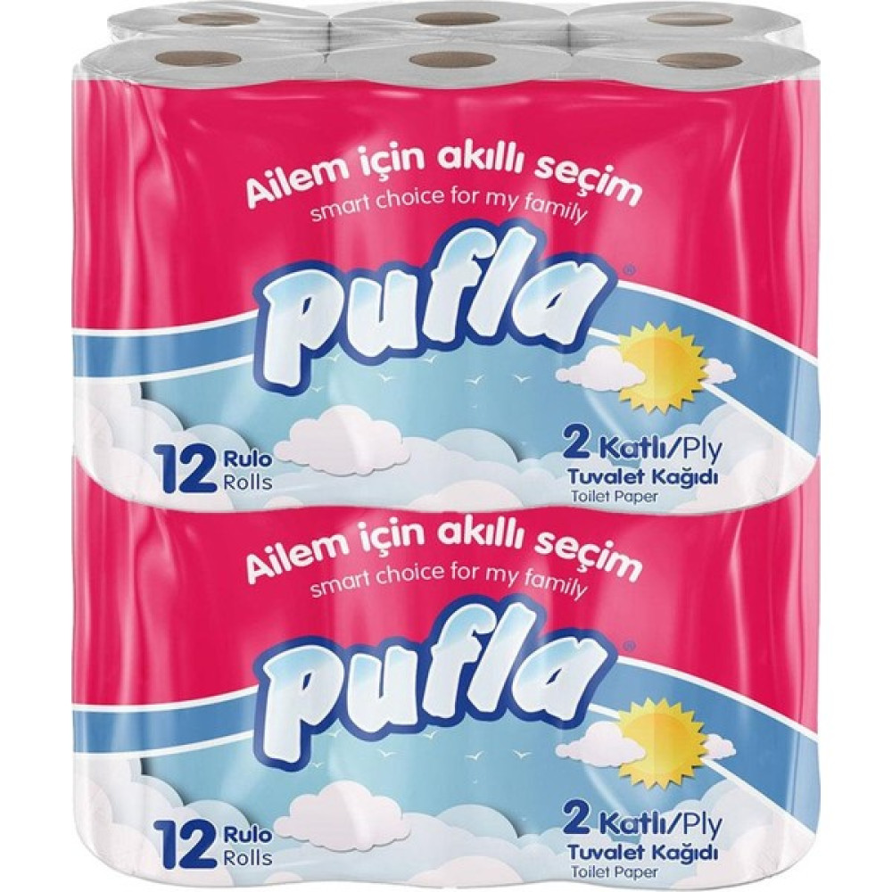 Pufla 12'li Tuvalet Kağıdı 2 Adet Tuvalet Kağıdı Fiyatı