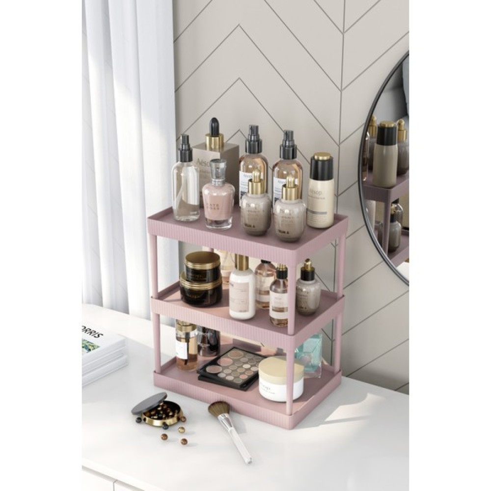 Pufwin Çift Katlı Çok Amaçlı Makyaj ve Kozmetik Organizer Düzenleyici Raf - Rose Gold Makyaj Fırça ve Aksesuarları Fiyatı