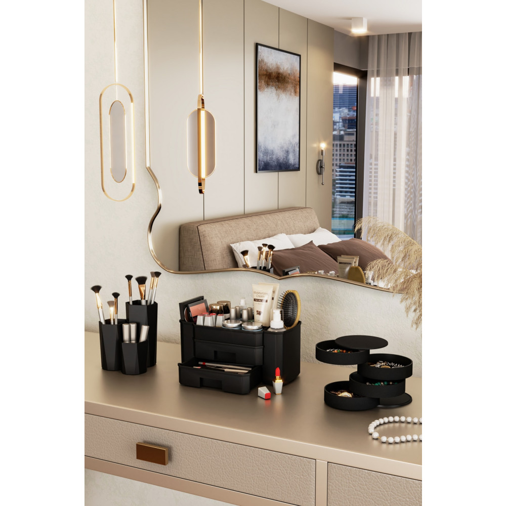 Pufwin Home Lotus Kozmetik Makyaj Takı Düzenleme Kutusu Organizer Set Eşya Saklama / Düzenleme Fiyatı