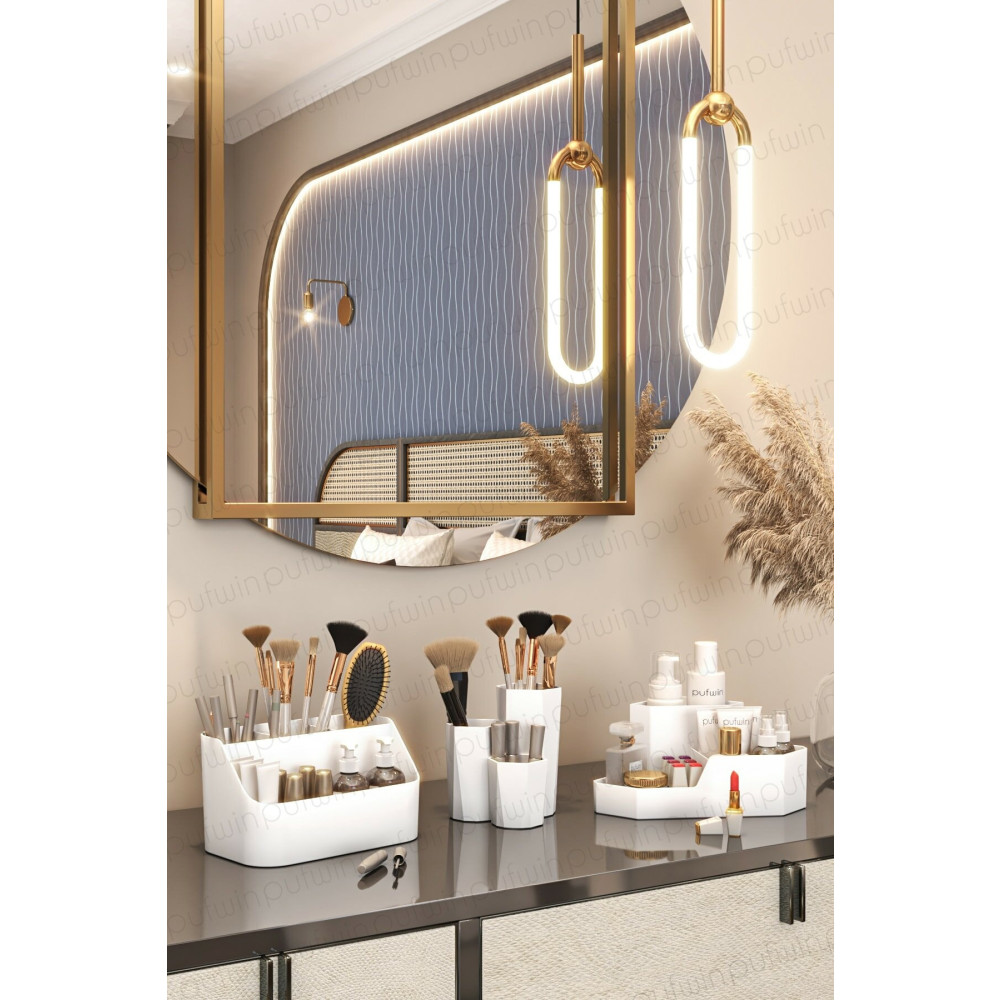 Pufwin Home Makyaj Organizer Düzenleyici Fırçalık 3 lü Set Eşya Saklama / Düzenleme Fiyatı