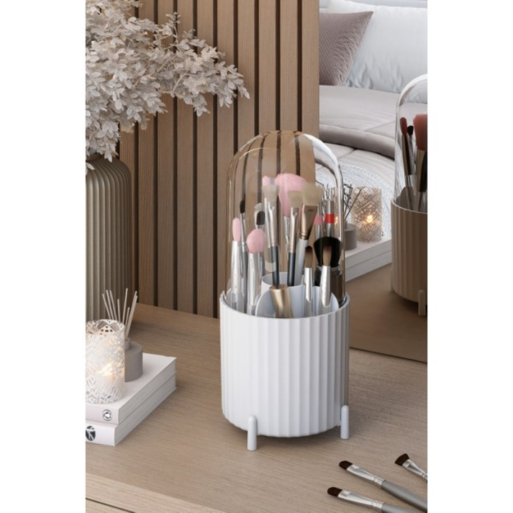 Pufwin Home Zebra Makyaj Fırçası ve Kozmetik Düzenleyici Şeffaf Kapaklı Hijyenik Organizer - Beyaz Makyaj Fırça ve Aksesuarları Fiyatı