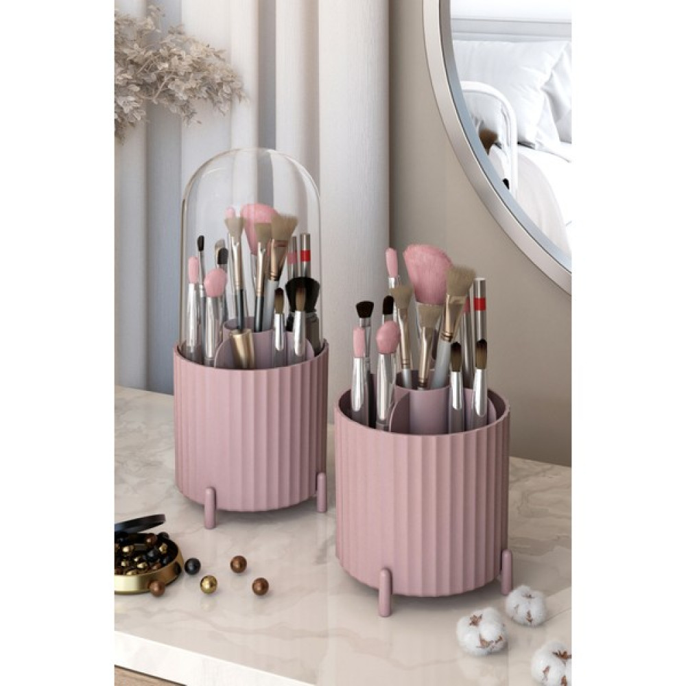 Pufwin Home Zebra Makyaj Fırçası ve Kozmetik Düzenleyici Şeffaf Kapaklı ve Kapaksız Hijyenik Organizer 2 Adet - Rose Gold Makyaj Fırça ve Aksesuarları Fiyatı