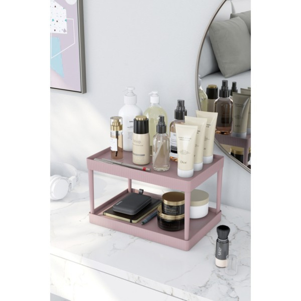Pufwin Tek Katlı Çok Amaçlı Makyaj ve Kozmetik Organizer Düzenleyici Raf - Rose Gold Makyaj Fırça ve Aksesuarları Fiyatı