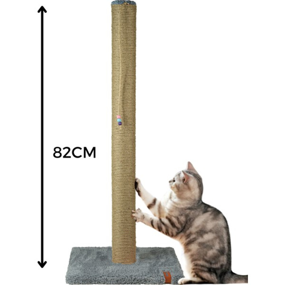 Pugalo 82 cm Lüx Tırmalama Tahtası Catnipli Jüt Tırmalama Gri Evcil Hayvan Ürünleri Fiyatı