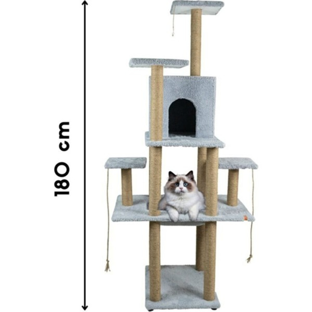Pugalo Kedi Tırmalama Evi Pugalo Catnipli Kedi Tırmalama Kulesi ve Oyun Platformu - Gri Evcil Hayvan Ürünleri Fiyatı