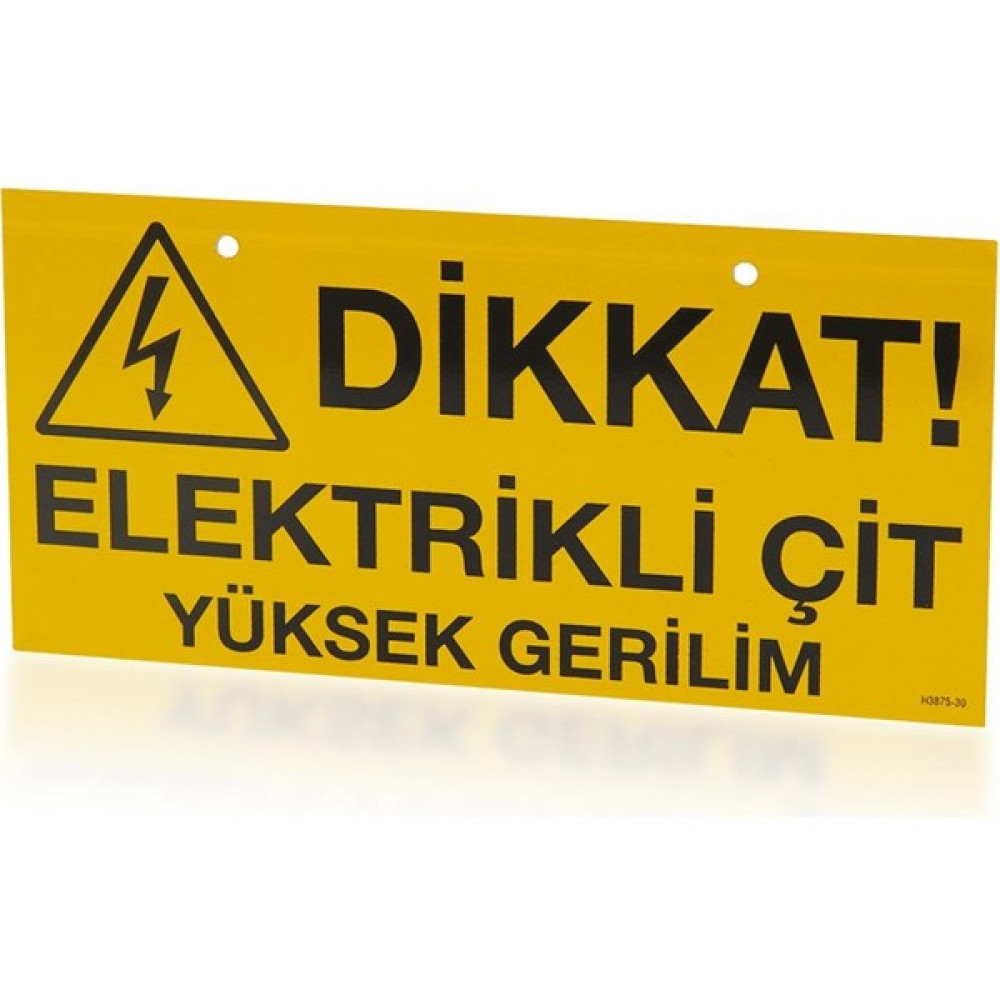 Puhu Dikkat Elektrikli Çit (Yüksek Voltaj) Uyarı Levhası Oto Boyaları Fiyatı