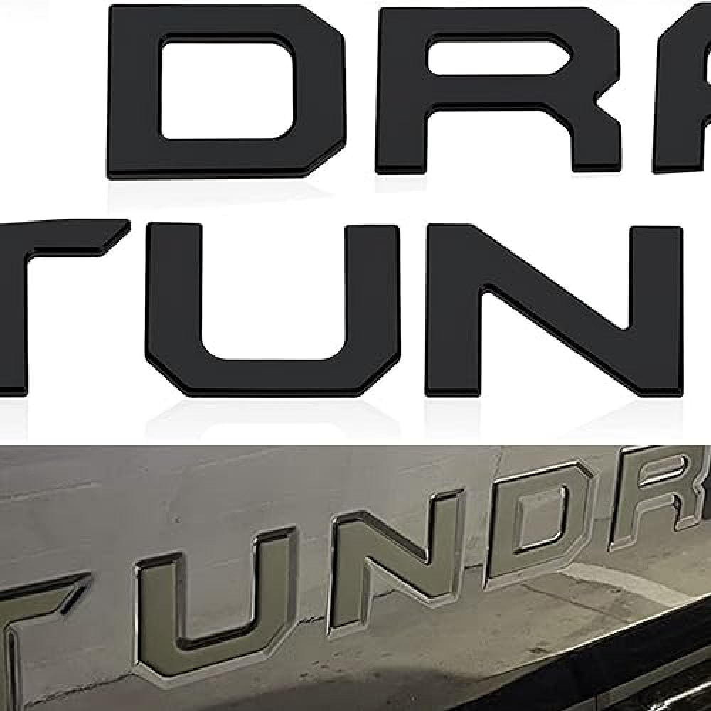 Pukonger Tailgate Insert Letters Compatible with 2022 2023 2024 Tundra 3D Emblems with Strong 3-M Adhesive Matte Black